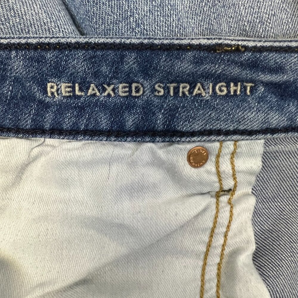 American Eagle Mens 34x36 AirFlex+ Relaxed Straight Jeans Medium Wash Denim Tall - Picture 6 of 9